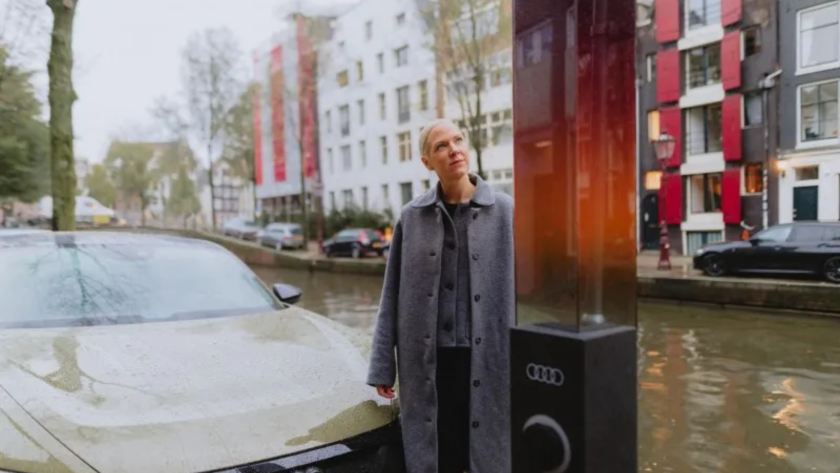 Audi за свят с красиви устройства за зареждане на електромобили