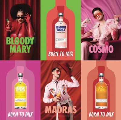 Новата кампания на Absolut: The World of Absolut Cocktails. Born to mix