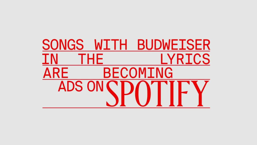 Budweiser използва песни, споменаващи марката, вместо реклами в Spotify