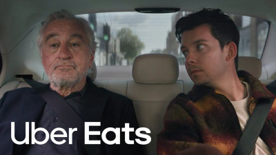 Робърт де Ниро и Ейса Бътърфийлд в рекламата на Uber One